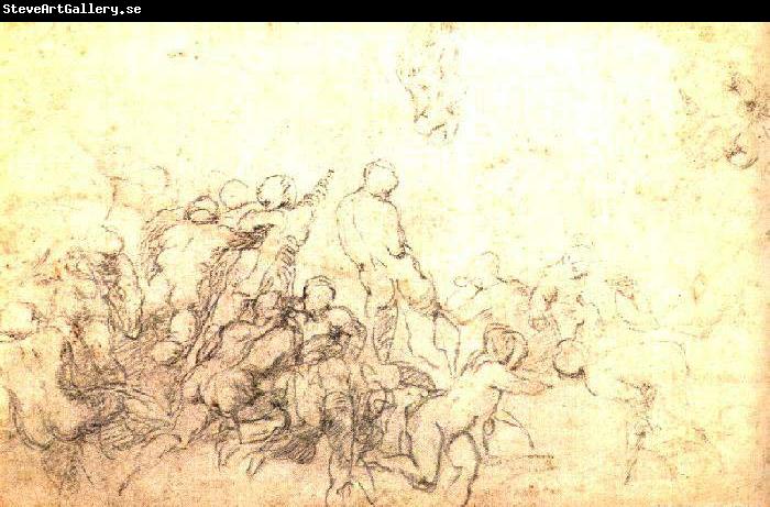 Michelangelo Buonarroti Study for the Battle of Cascina